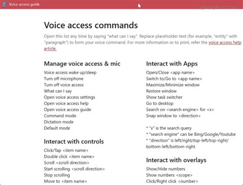 Exploring Voice Control Options