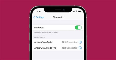 Exploring iPhone's Bluetooth Settings