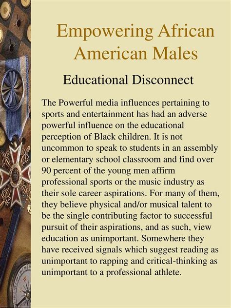 Exploring the Aspirations and Visions of African American Males in Connection to their Male counterparts