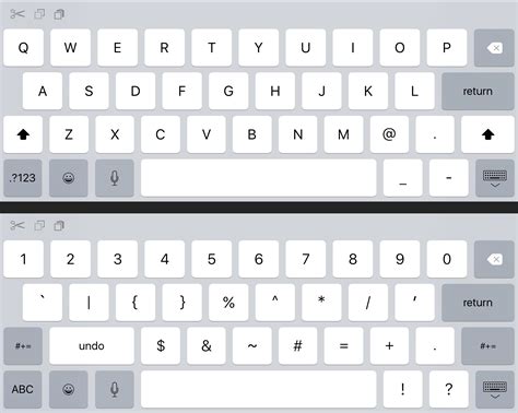 Exploring the Default Keyboard Arrangement on Apple's Tablet Device