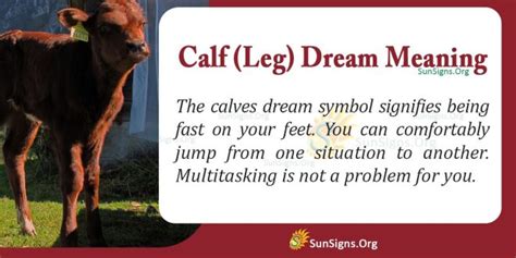 Exploring the Meaning of Calf Symbols in Women's Dreams