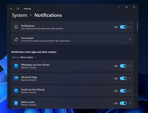 Exploring the Notifications Menu