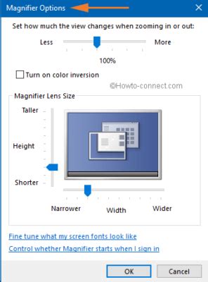 Exploring the Text Magnification Options