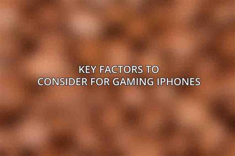 Factors Influencing Performance of FPS on iPhones