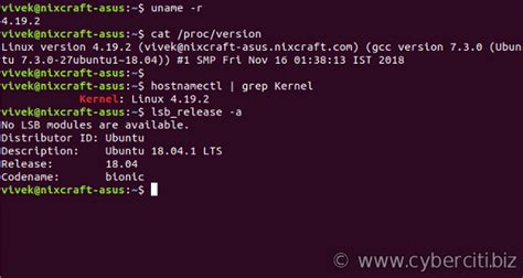 Finding the Kernel Version in the "About" Section of the Operating System