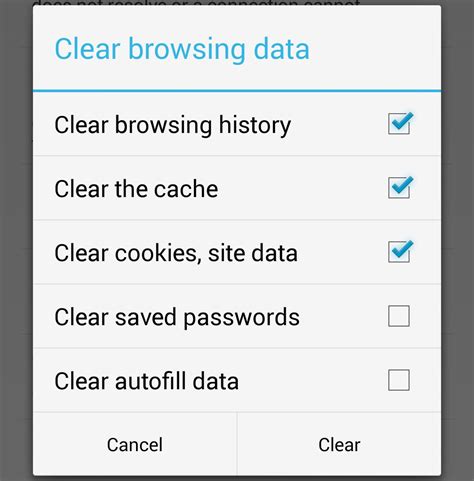 Finding the option to erase browsing data