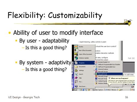 Flexibility and Customizability