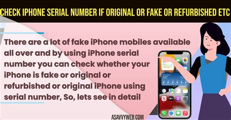 Identifying Counterfeit iPhones through Serial Number Checks