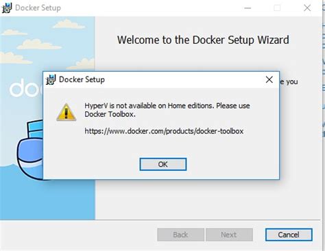Identifying Issues with Docker on Windows 10