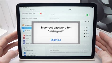 Incorrect Wi-Fi Password