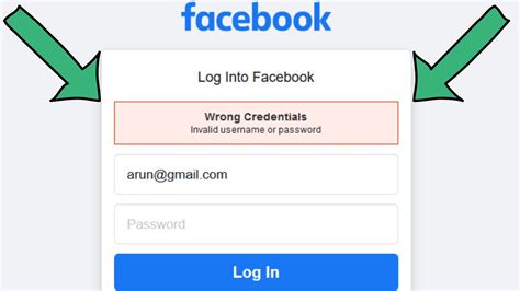 Incorrect login credentials or forgotten password