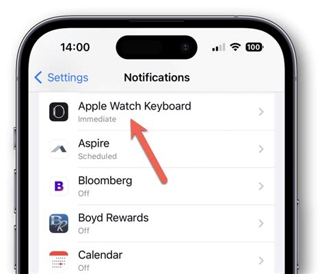 Incorrect notification settings on Apple Watch