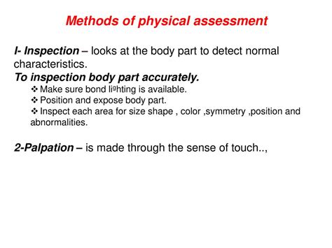 Inspect the Physical Characteristics