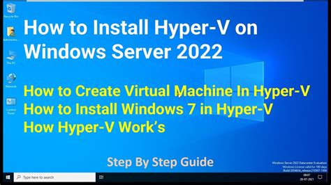 Installing Hyper-V Role in Microsoft Server