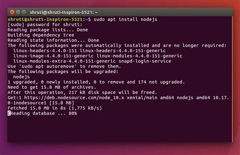 Installing Node.js on the Linux Server