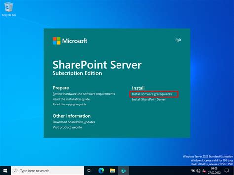 Installing SharePoint Server