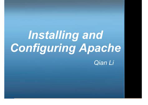 Installing and Configuring Apache on Linux