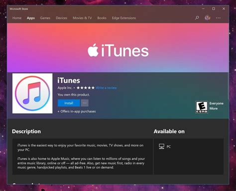 Installing iTunes on your Windows 10 PC