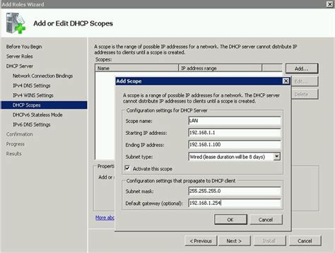 Installing the DHCP server software: A step-by-step walkthrough
