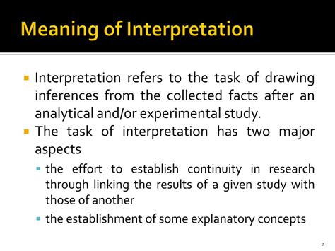 Interpreting the Hidden Significance: A Psychological Insight