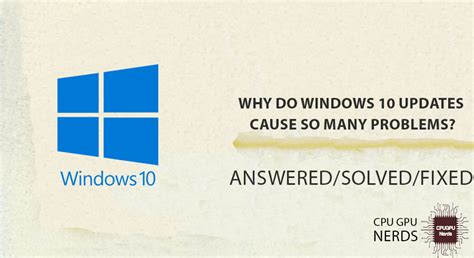 Issues preventing the update of Windows 10: Causes and Solutions