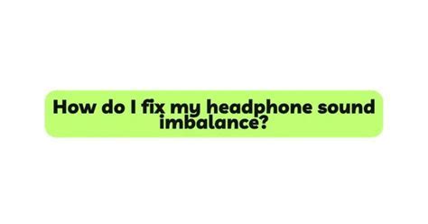 Listen for Audio Imbalance