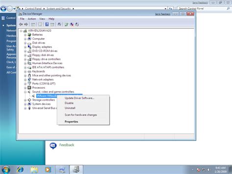 Locating Device Manager on Windows 7