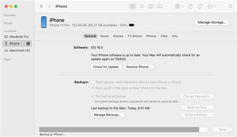 Locating iPhone Backup on your Mac using Finder