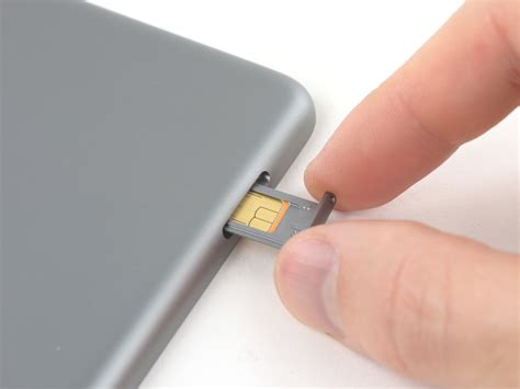 Locating the SIM card tray on your iPad Air device