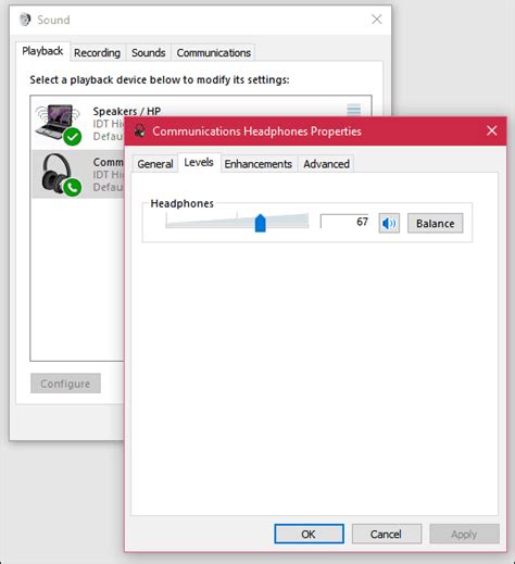 Managing Audio Settings for Personal Audio Devices on a Lenovo Device