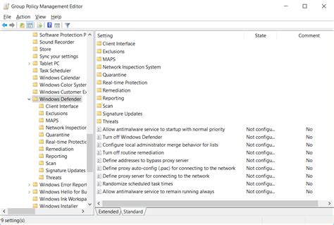 Managing Windows Defender with Group Policy Configuration