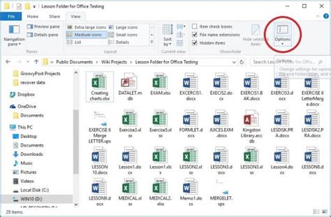 Managing and Organizing Documents in the File Explorer