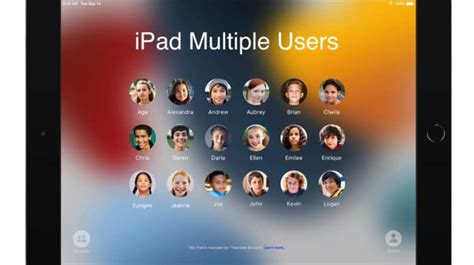 Managing multiple accounts on a single iPad