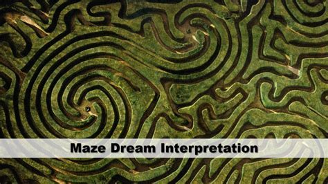 Maze Dreams as an Expression of Life's Trials and Bewilderment