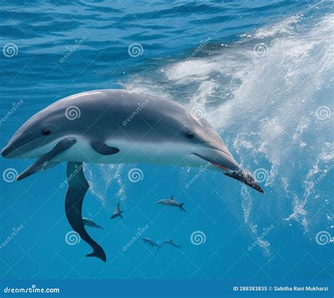 Mesmerizing Moment: Dolphin's Elegance in the Depths