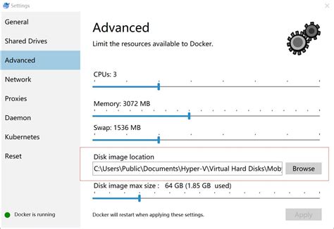 Modifying the Default Working Location in the Docker Environment