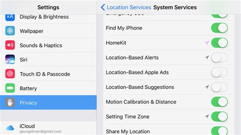 Navigating to Privacy Settings