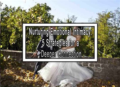 Nurturing Emotional Intimacy