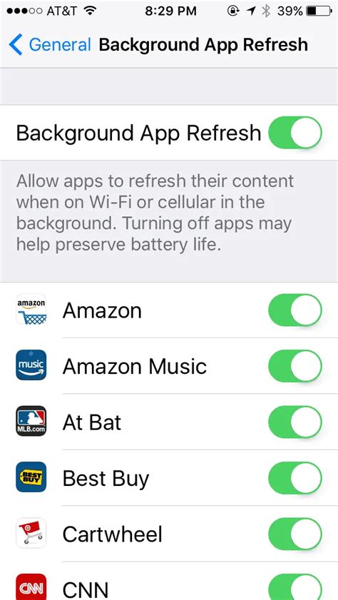 Optimize Background App Refresh to Conserve Battery Life