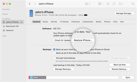 Option 2: Restoring the Previous Version of Apple's Mobile Operating System through iTunes