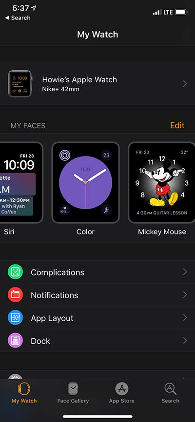 Organizing and Managing Watch Faces