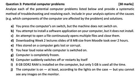 Potential Hardware Issues and Solutions