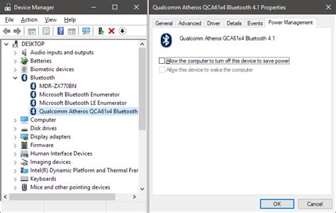 Power-saving mode interference with Bluetooth detection