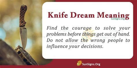 Practical Advice for Handling Dreams Involving Knives