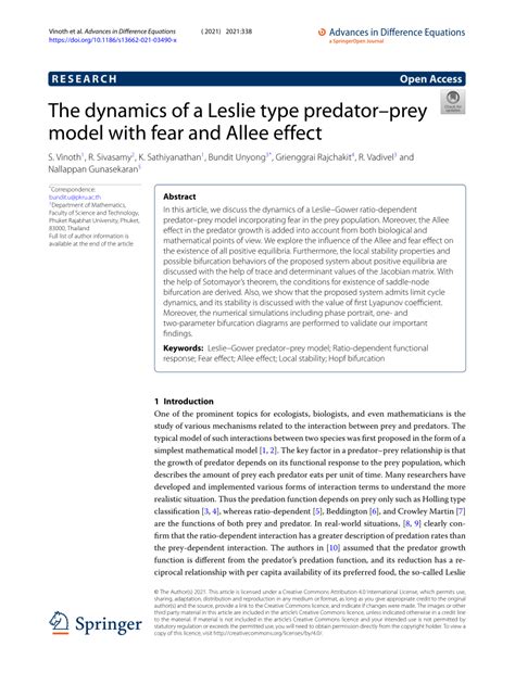 Predator-Prey Dynamic: Confronting Fears and Embracing Change