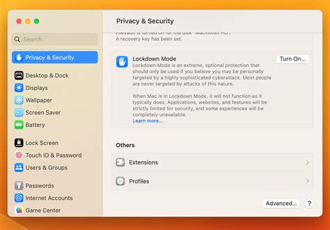 Privacy and Security Features