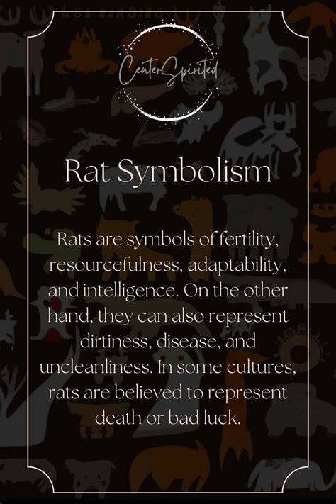 Psychological and Cultural Perspectives on Rat Symbolism