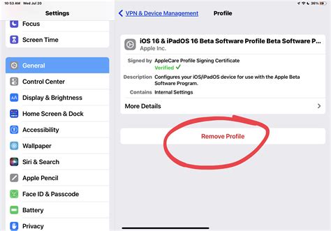 Quitting the Beta Profile on your iOS Device