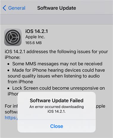 Reasons for Unsuccessful iOS Upgrade