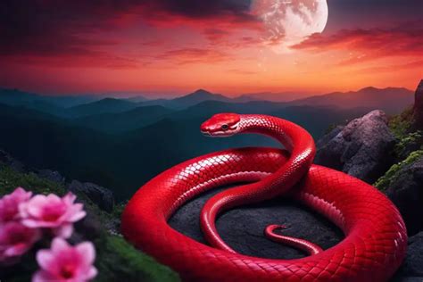 Red Snakes in Dreams as a Symbol of Transformation and Rebirth